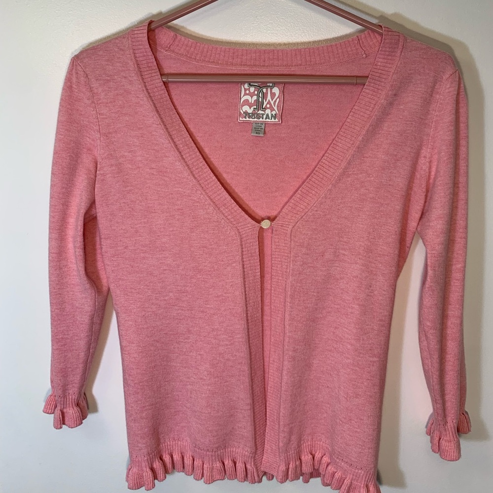 Tristan Rose V-Neck Cardigan
